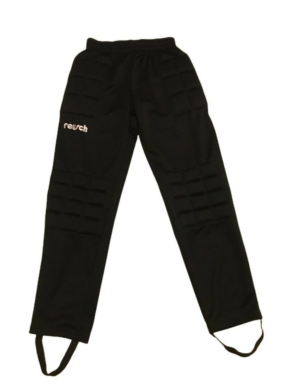 Reusch Youth Large Black Soccer Goalie Pants Protective Padding & Stirrup Straps
